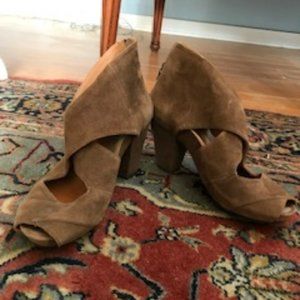 Womens open toe booties